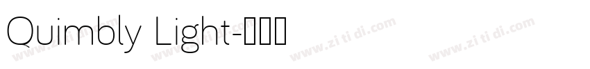 Quimbly Light字体转换